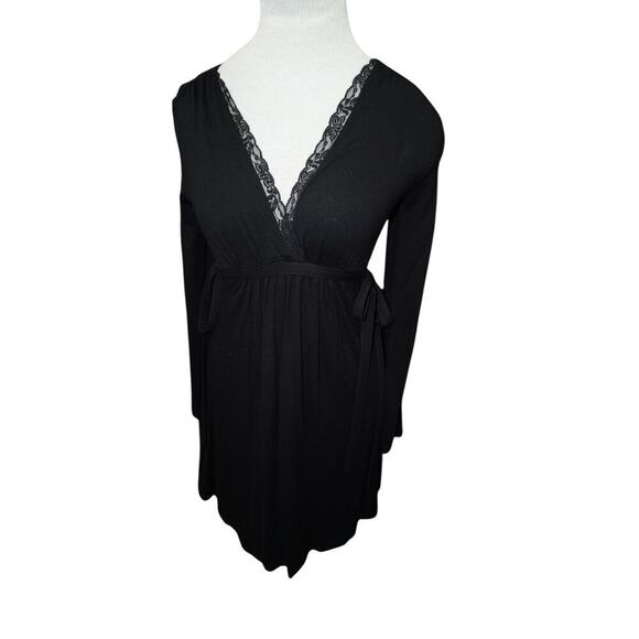 Zara Collection Black Lace Trim Long Sleeve Wrap Top – Size Small –  Portugal - Picture 7 of 10